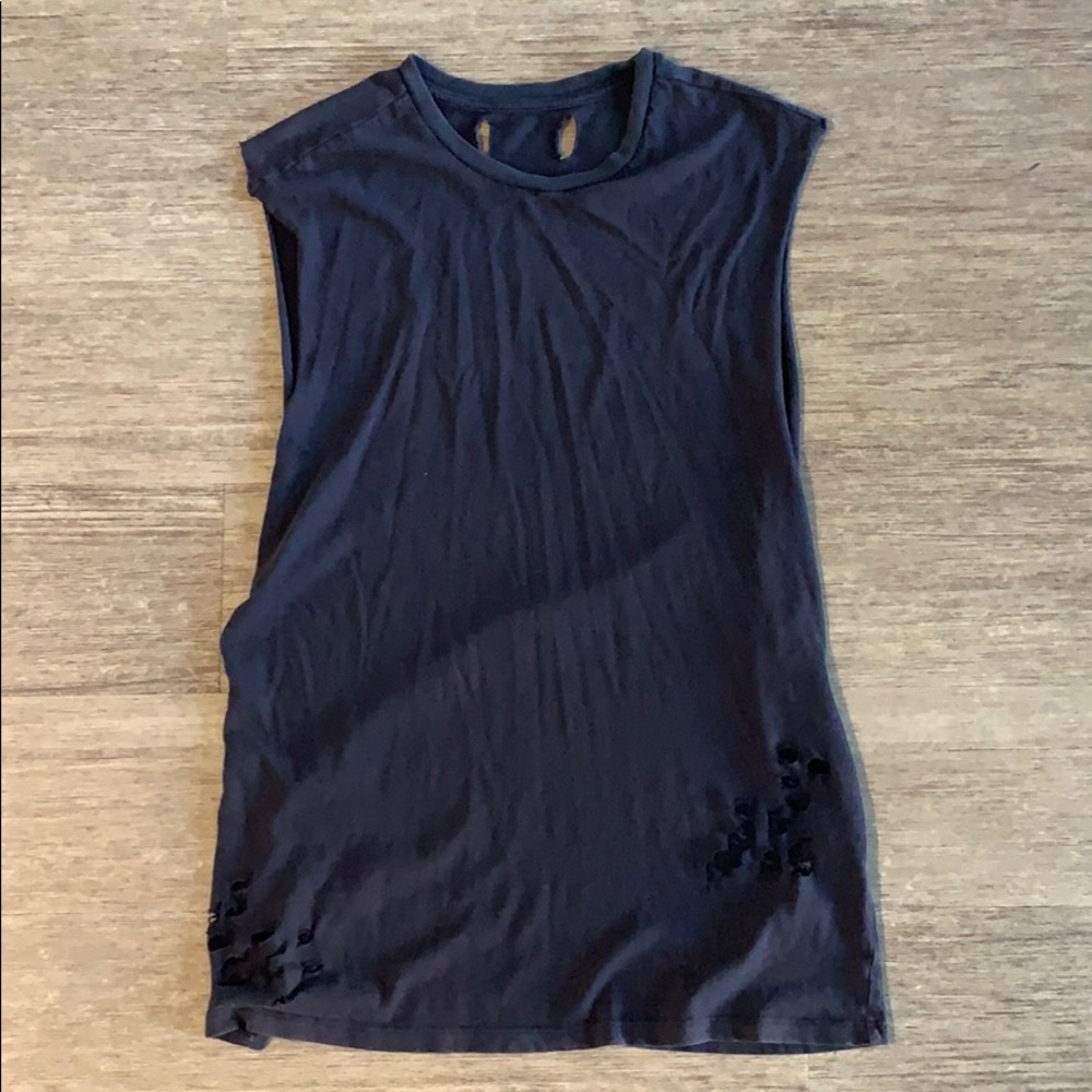 Ripped Black tank top